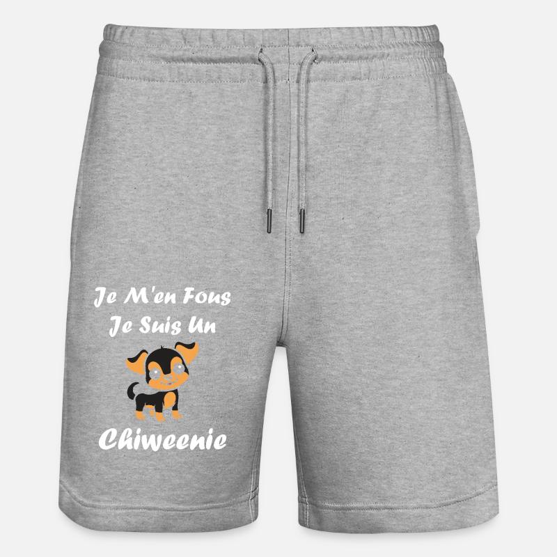 Chiweenie - Stanley/Stella Trainer Unisex Organic Jogging Shorts - heather grey