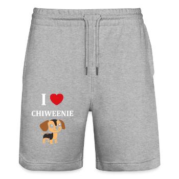 Chiweenie - Short de jogging bio TRAINER Stanley/Stella unisexe - gris chiné - Devant - Nik (191cm) & Marisol (170cm)
