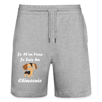 Chiweenie - Short de jogging bio TRAINER Stanley/Stella unisexe - gris chiné - Devant - Nik (191cm) & Marisol (170cm)