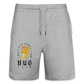 Ball Python Schlange Besitzer Banane Royal Python - Stanley/Stella Unisex Bio Joggingshorts Trainer  - Grau meliert - Vorne - Nik (191cm) & Marisol (170cm)
