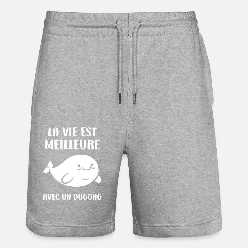 Dugong - Short de jogging bio TRAINER Stanley/Stella unisexe - gris chiné