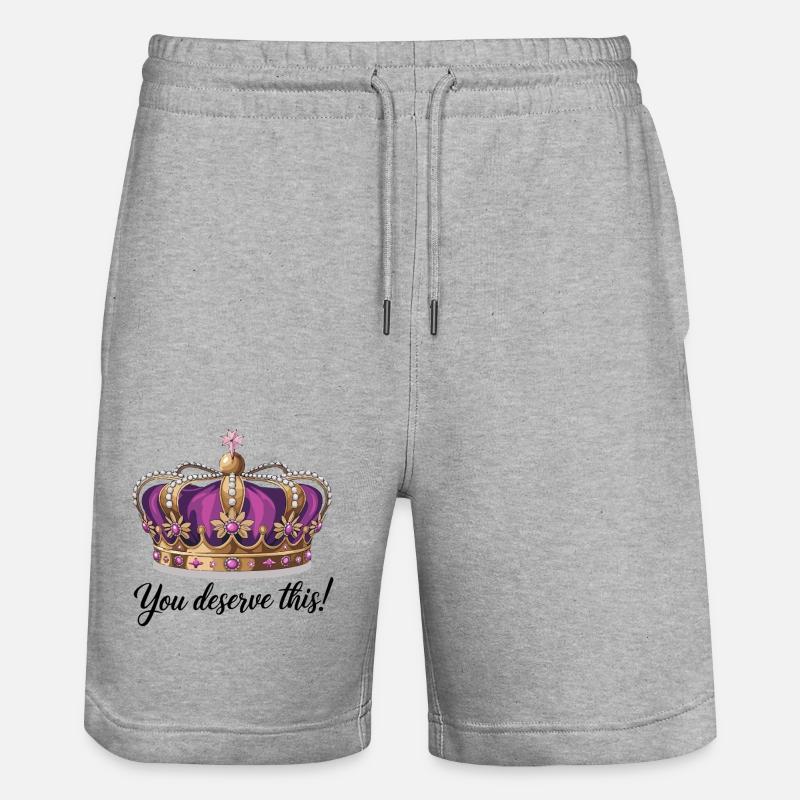 VOUS LE MÉRITEZ ! - Short de jogging bio TRAINER Stanley/Stella unisexe - gris chiné