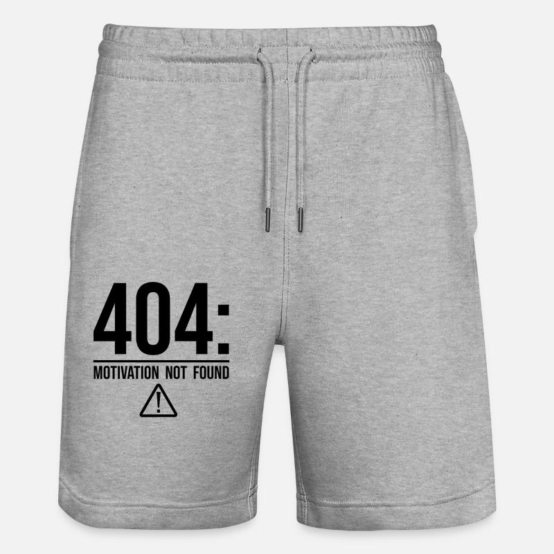 404 : Motivation introuvable - Short de jogging bio TRAINER Stanley/Stella unisexe - gris chiné