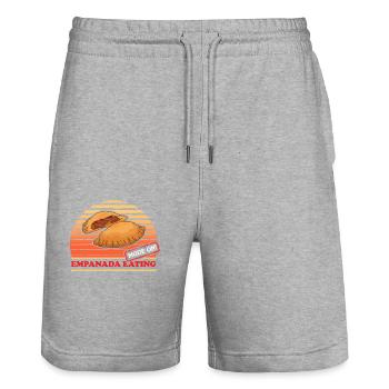 Empanada Empanadas Dumpling Cadeau - Short de jogging bio TRAINER Stanley/Stella unisexe - gris chiné - Devant - Nik (191cm) & Marisol (170cm)