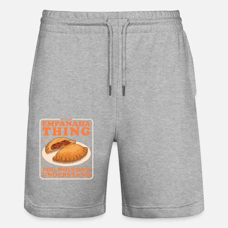 Empanadas Teigtasche Empanada Geschenke - Stanley/Stella Unisex Bio Joggingshorts Trainer  - Grau meliert
