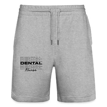 Zahnarzthelferin Medizinische Krankenschwestern Stilvoll - Stanley/Stella Unisex Bio Joggingshorts Trainer  - Grau meliert - Vorne - Nik (191cm) & Marisol (170cm)