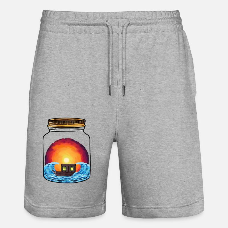 Bateau Bateaux Navires - Short de jogging bio TRAINER Stanley/Stella unisexe - gris chiné