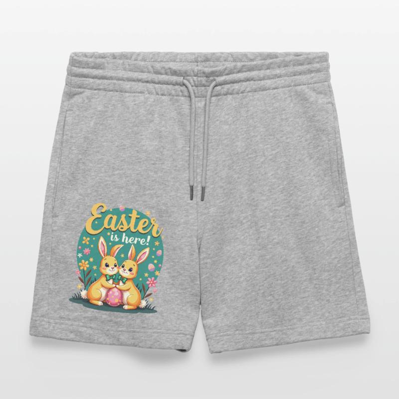 Easter is here – Sweet Easter bunnies with Easter egg Stanley/Stella Trainer Unisex Organic Jogging Shorts
