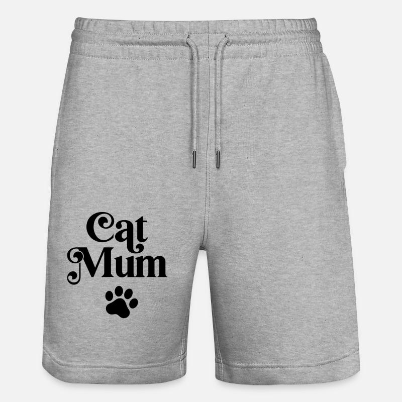 Maman chat - Short de jogging bio TRAINER Stanley/Stella unisexe - gris chiné