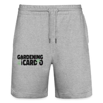 Plant Lover Gardening Gardening Is - Stanley/Stella Trainer Unisex Organic Jogging Shorts - heather grey - Front - Nik (191cm) & Marisol (170cm)