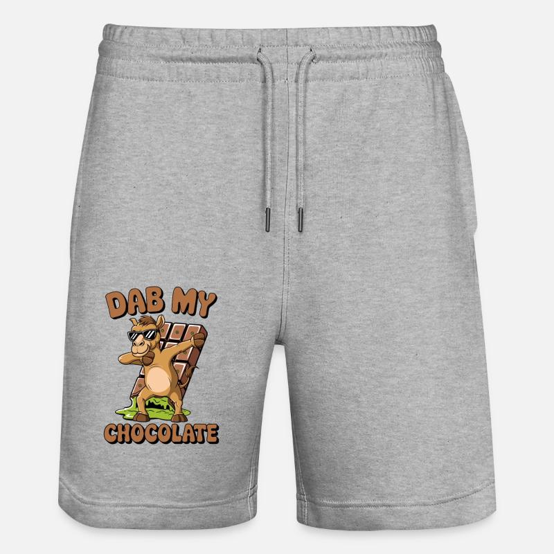 Dubai Dab my Chocolate - Stanley/Stella Unisex Bio Joggingshorts Trainer  - Grau meliert