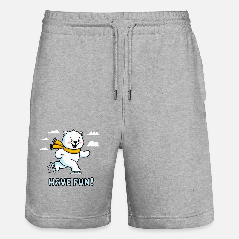 OURS, AMUSEZ-VOUS - Short de jogging bio TRAINER Stanley/Stella unisexe - gris chiné