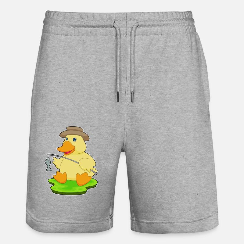 Canard Pêcheur Pêche Pêche - Short de jogging bio TRAINER Stanley/Stella unisexe - gris chiné