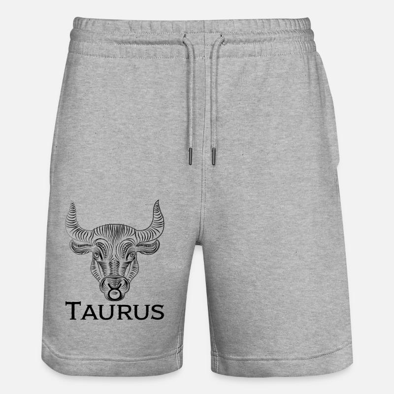 taurus1s Zeichenfläche 1 - Stanley/Stella Unisex Bio Joggingshorts Trainer  - Grau meliert