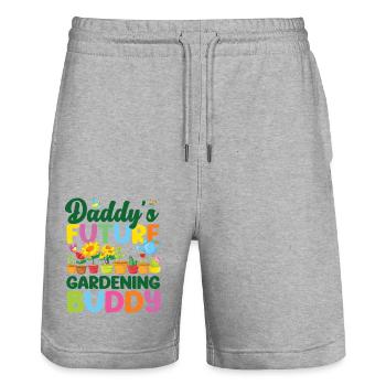 Amateur de plantes jardinage Tout-petit - Short de jogging bio TRAINER Stanley/Stella unisexe - gris chiné - Devant - Nik (191cm) & Marisol (170cm)