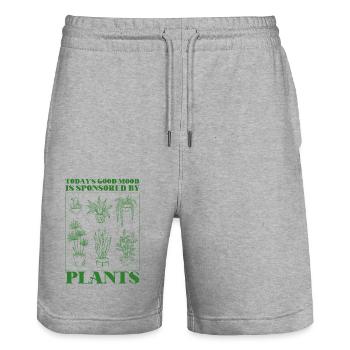 Plant Lover Gardening Today's Good - Stanley/Stella Unisex Bio Joggingshorts Trainer  - Grau meliert - Vorne - Nik (191cm) & Marisol (170cm)