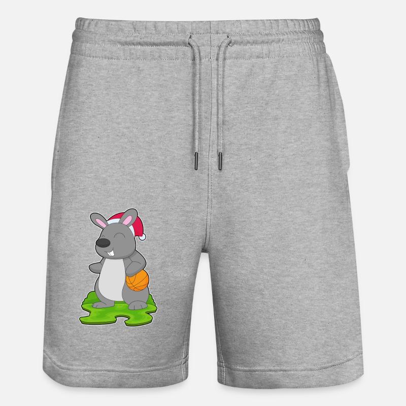 Basket-ball de Noël Bunny - Short de jogging bio TRAINER Stanley/Stella unisexe - gris chiné