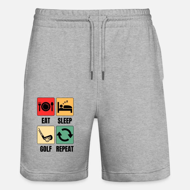 Drôle de Golf Dicton Golfeur - Short de jogging bio TRAINER Stanley/Stella unisexe - gris chiné