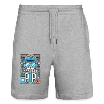 The Coolest Pop 14 - Stanley/Stella Unisex Bio Joggingshorts Trainer  - Grau meliert - Vorne - Nik (191cm) & Marisol (170cm)