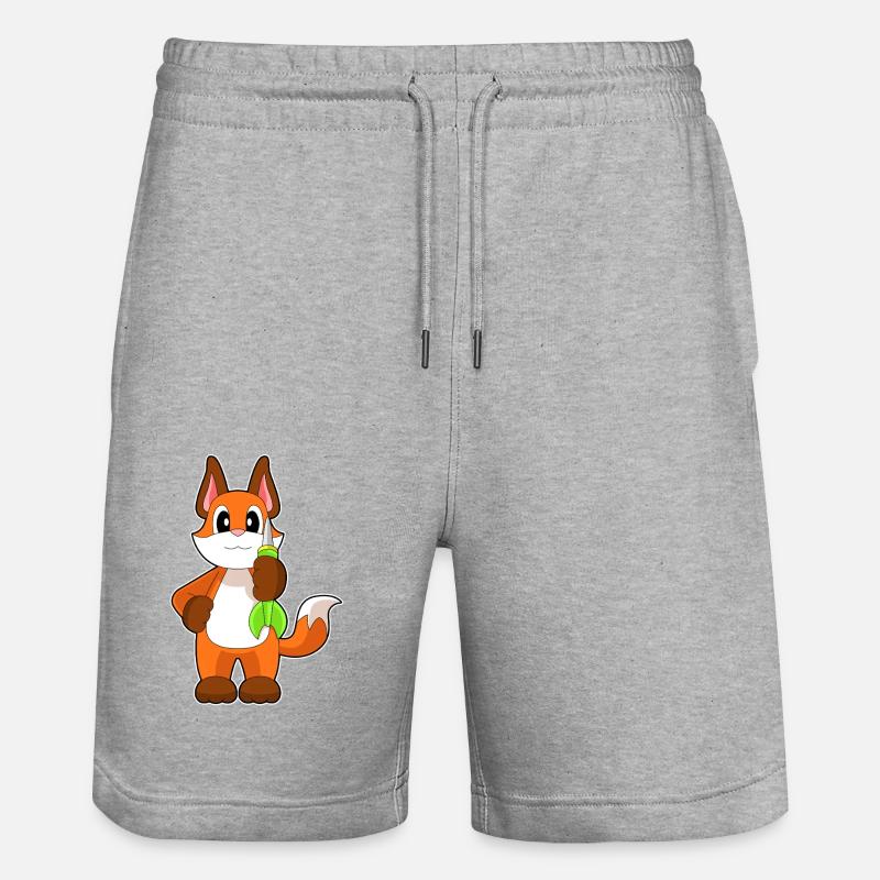 Fléchette renard - Short de jogging bio TRAINER Stanley/Stella unisexe - gris chiné