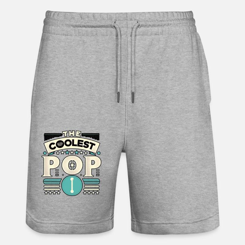 The Coolest Pop 8 - Stanley/Stella Unisex Bio Joggingshorts Trainer  - Grau meliert