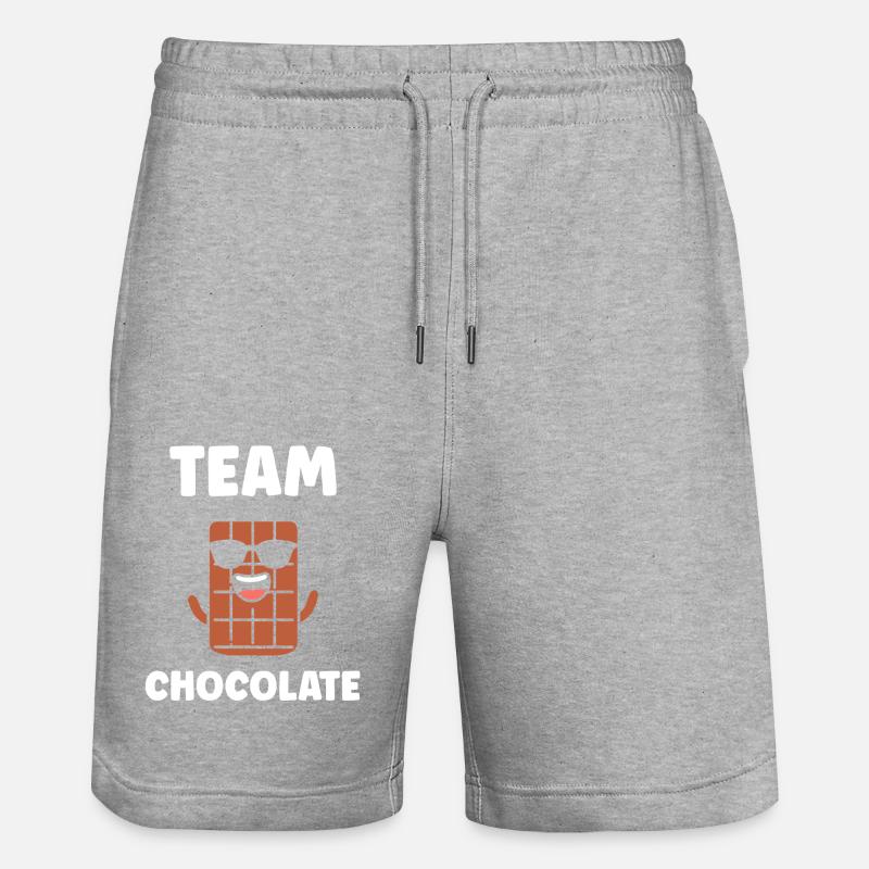 Humour Chocolat - Short de jogging bio TRAINER Stanley/Stella unisexe - gris chiné