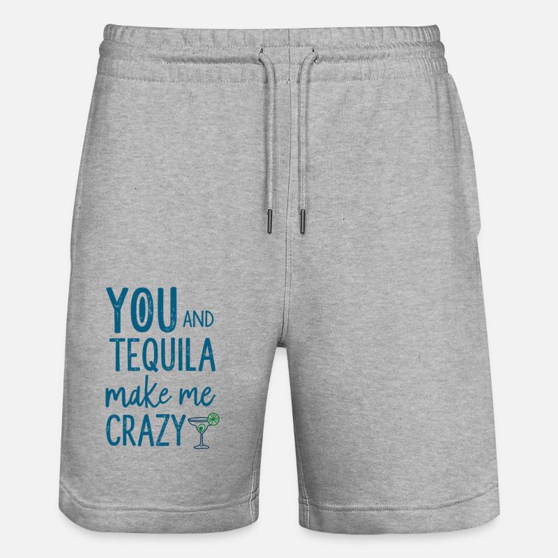 Tequila Party Dire Citation - Short de jogging bio TRAINER Stanley/Stella unisexe - gris chiné