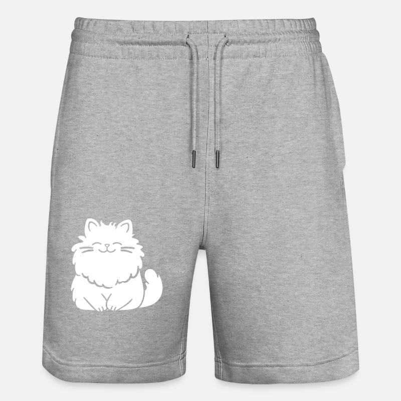 Chat persan - Short de jogging bio TRAINER Stanley/Stella unisexe - gris chiné