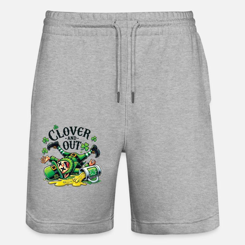 trèfle et la Saint-Patrick - Short de jogging bio TRAINER Stanley/Stella unisexe - gris chiné