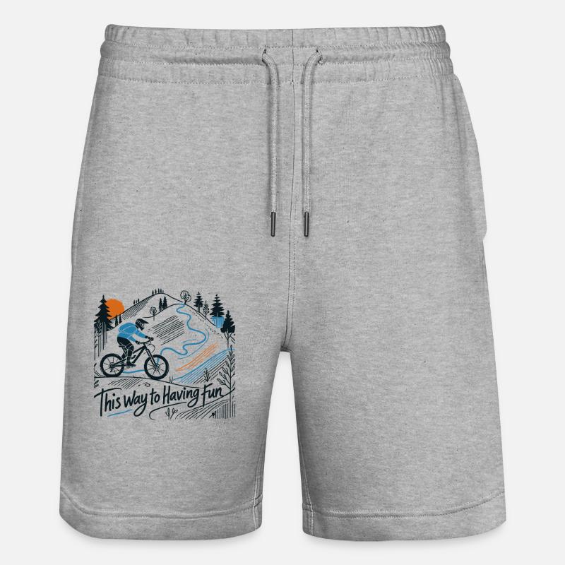 Aventure à vélo pour s’amuser - Short de jogging bio TRAINER Stanley/Stella unisexe - gris chiné