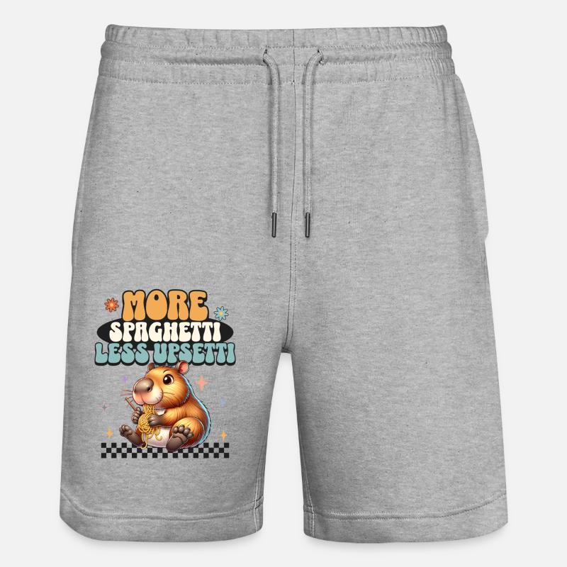 Plus de spaghettis moins d’upsetti - Short de jogging bio TRAINER Stanley/Stella unisexe - gris chiné