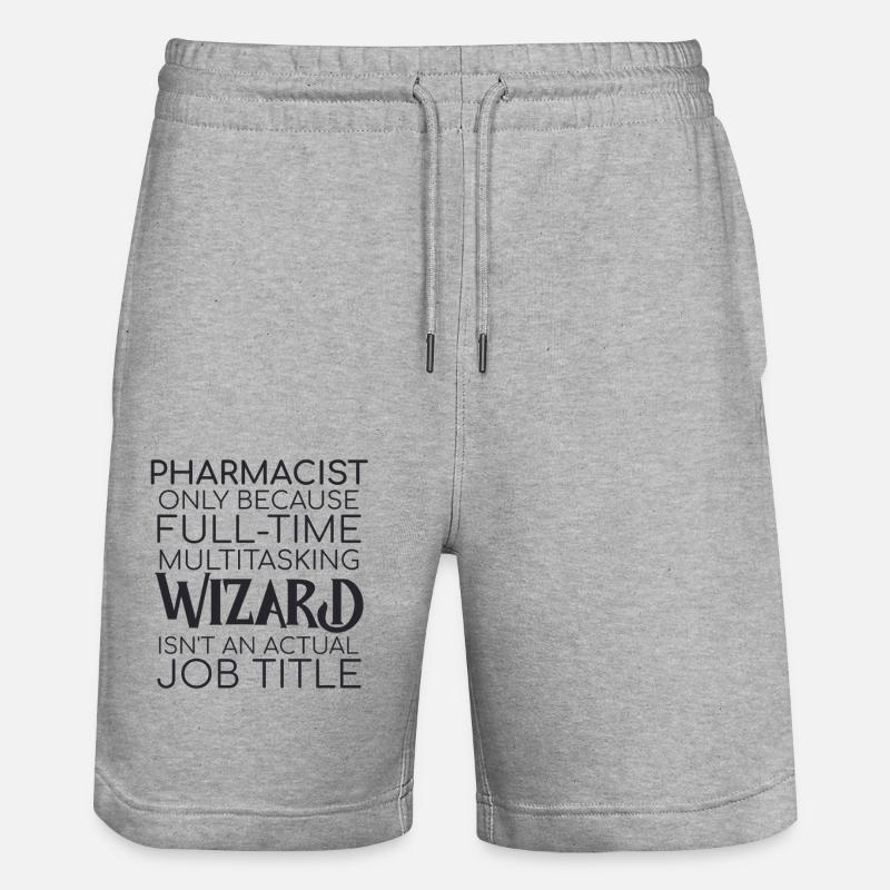 Pharmacist Wizard Apotheke - Stanley/Stella Unisex Bio Joggingshorts Trainer  - Grau meliert