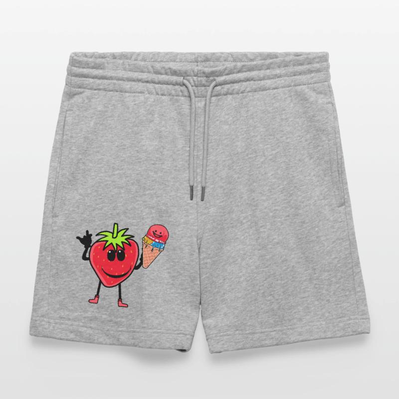 Erdbeerer Erdbeere Eis Eiscrem Eiskrem Kinder Stanley/Stella Unisex Bio Joggingshorts Trainer 