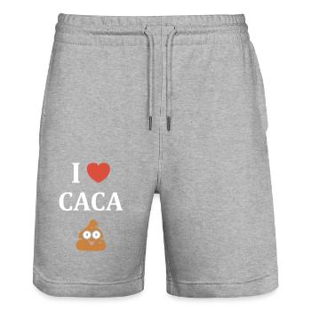 caca - Short de jogging bio TRAINER Stanley/Stella unisexe - gris chiné - Devant - Nik (191cm) & Marisol (170cm)
