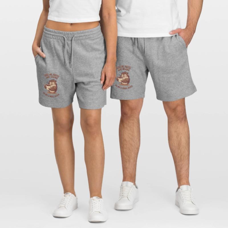 Kaffee Eule - geb mir Kaffee und Stille oder stirb Stanley/Stella Unisex Bio Joggingshorts Trainer 