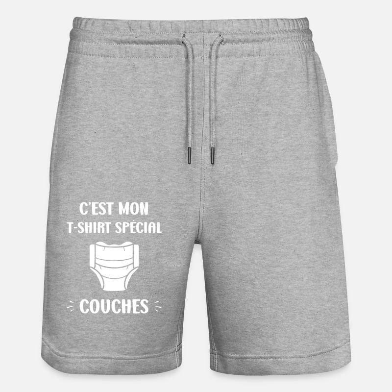 Couches - Short de jogging bio TRAINER Stanley/Stella unisexe - gris chiné