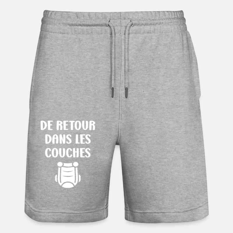 Couches - Short de jogging bio TRAINER Stanley/Stella unisexe - gris chiné