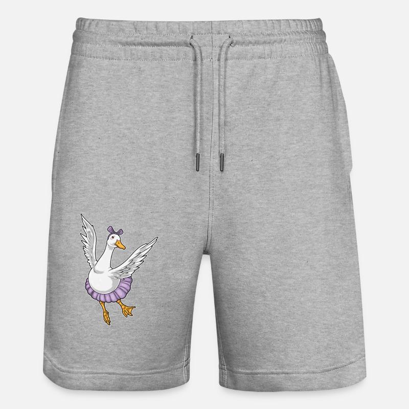 Canard Ballerine Ballet Danse - Short de jogging bio TRAINER Stanley/Stella unisexe - gris chiné