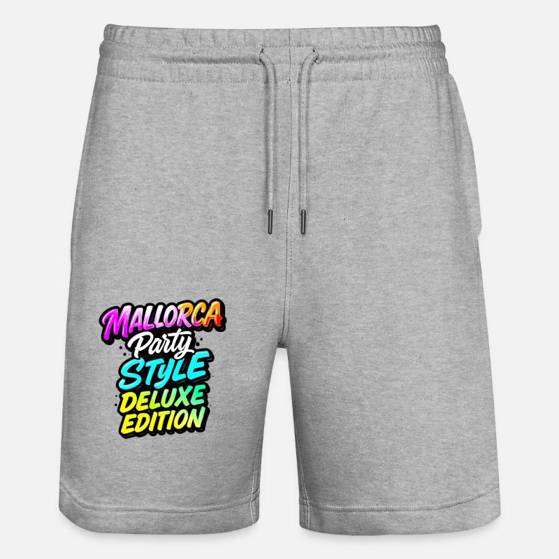Mallorca Party Style - Stanley/Stella Unisex Bio Joggingshorts Trainer  - Grau meliert
