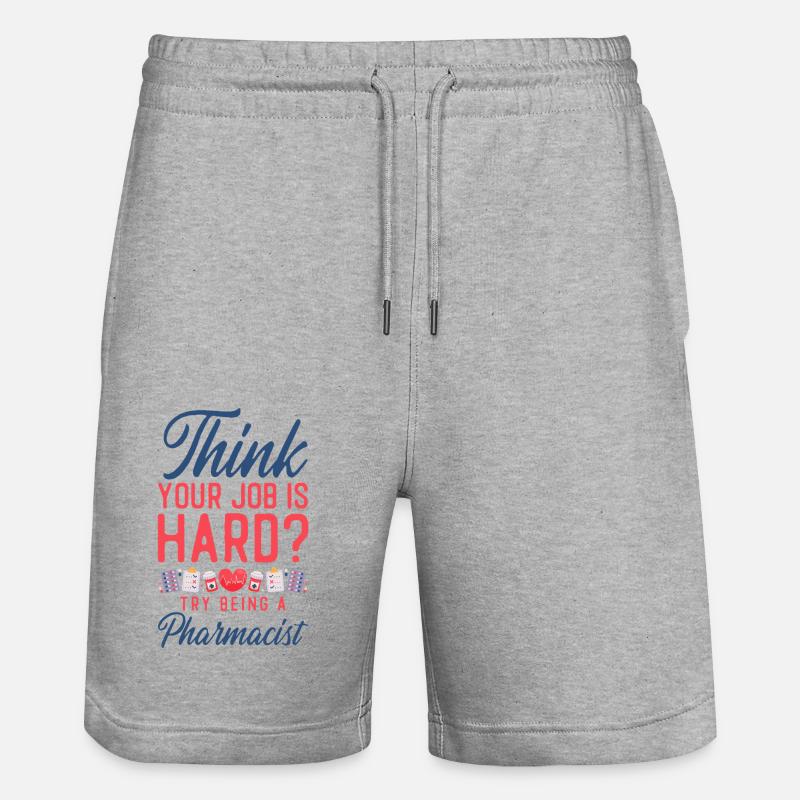 Technicien en pharmacie - Short de jogging bio TRAINER Stanley/Stella unisexe - gris chiné