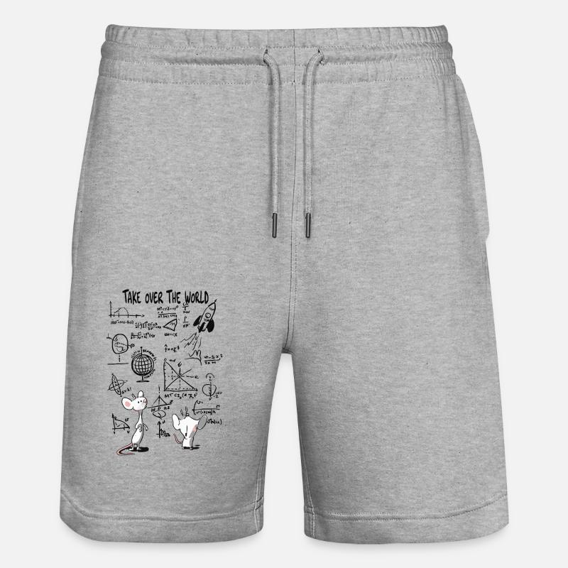 Weltübernahme – Schlauer Mäuse-Masterplan - Stanley/Stella Unisex Bio Joggingshorts Trainer  - Grau meliert
