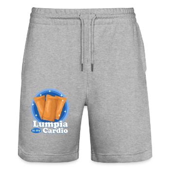 Lumpia Frühlingsrolle Loempia Geschenk - Stanley/Stella Unisex Bio Joggingshorts Trainer  - Grau meliert - Vorne - Nik (191cm) & Marisol (170cm)