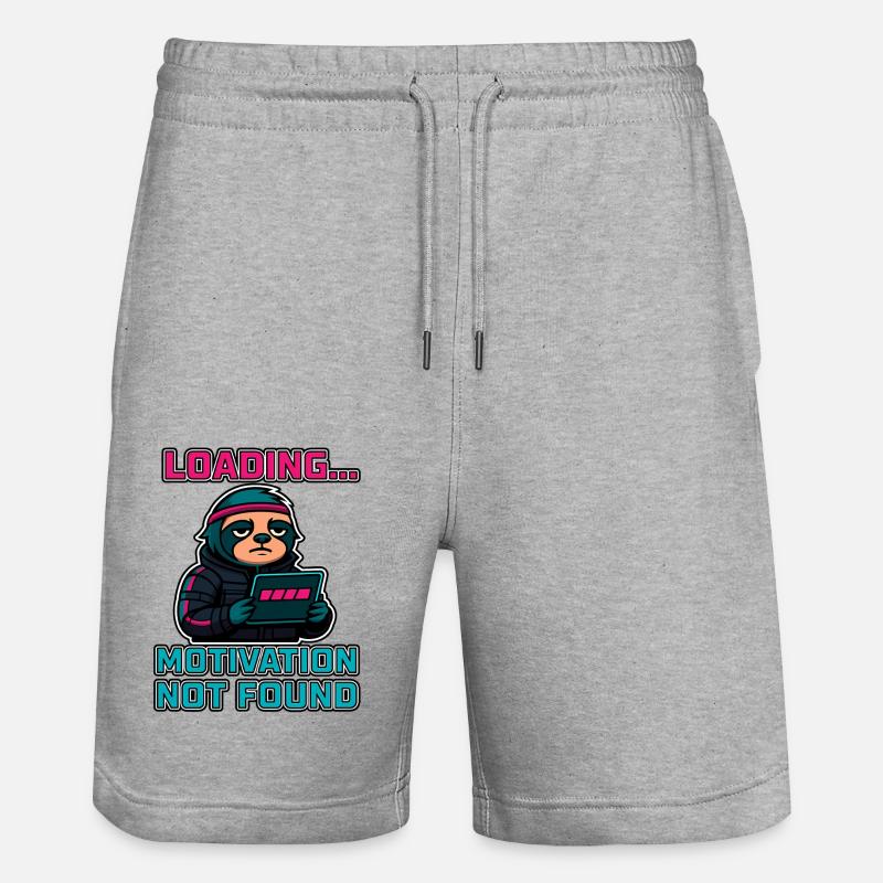 Loading... Motivation Not Found - Stanley/Stella Unisex Bio Joggingshorts Trainer  - Grau meliert
