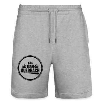 Team Auerbach - Stanley/Stella Unisex Bio Joggingshorts Trainer  - Grau meliert - Vorne - Nik (191cm) & Marisol (170cm)
