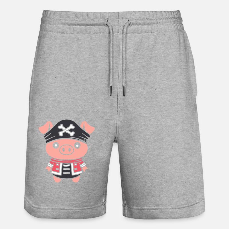 pirate - Short de jogging bio TRAINER Stanley/Stella unisexe - gris chiné