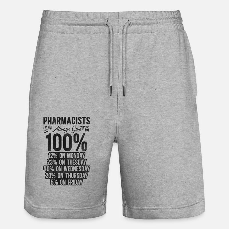 Pharmacy Tech Technician - Stanley/Stella Unisex Bio Joggingshorts Trainer  - Grau meliert
