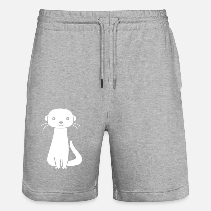 belette - Short de jogging bio TRAINER Stanley/Stella unisexe - gris chiné
