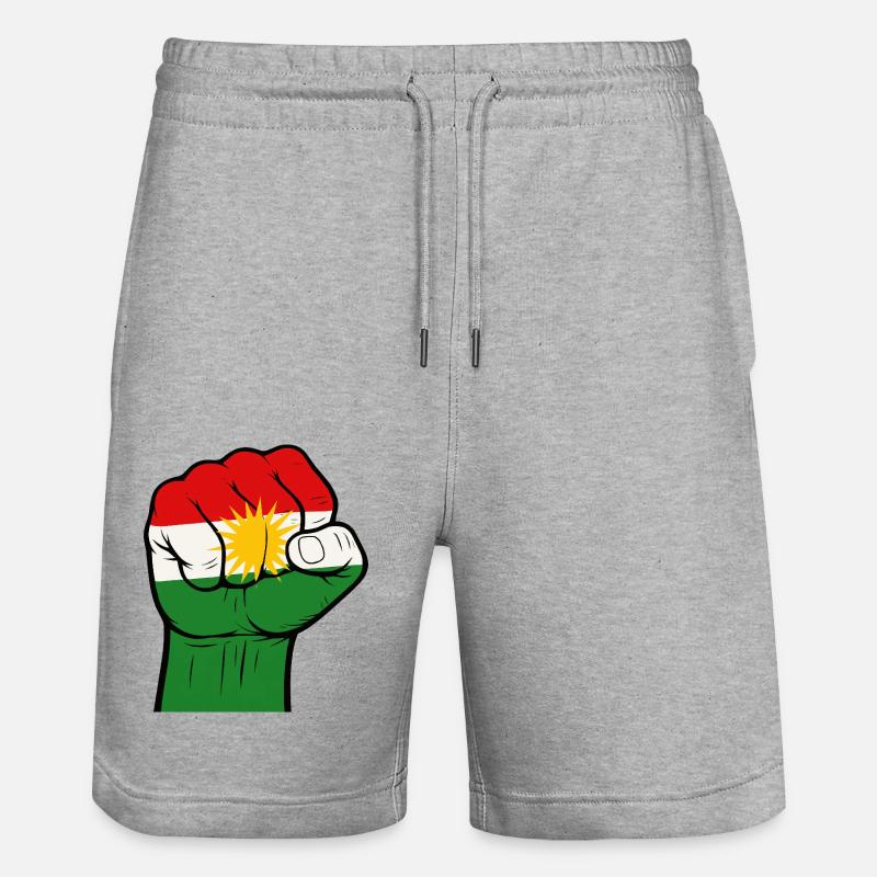 Faust Kurdistan - Short de jogging bio TRAINER Stanley/Stella unisexe - gris chiné