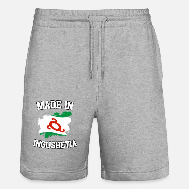 Fabriqué en Ingouchie - Short de jogging bio TRAINER Stanley/Stella unisexe - gris chiné