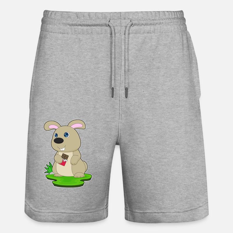 Barre de chocolat lapin - Short de jogging bio TRAINER Stanley/Stella unisexe - gris chiné